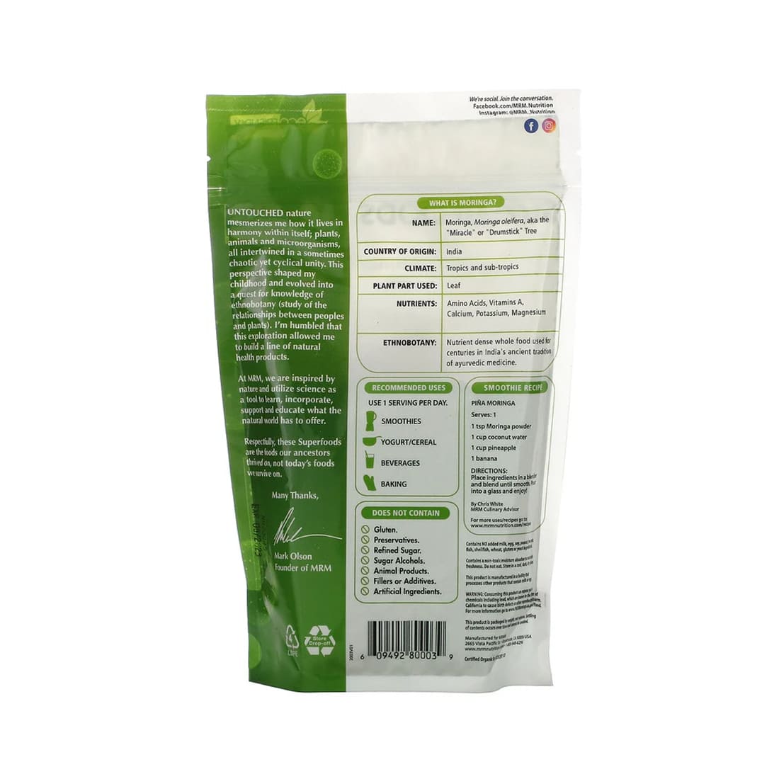Frozen vegetables broccoli, spinach